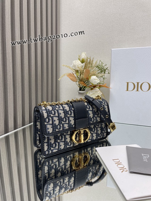 Dior专柜新款迪奥高仿原单蒙田30老花链条款肩背斜挎包 djfk1269